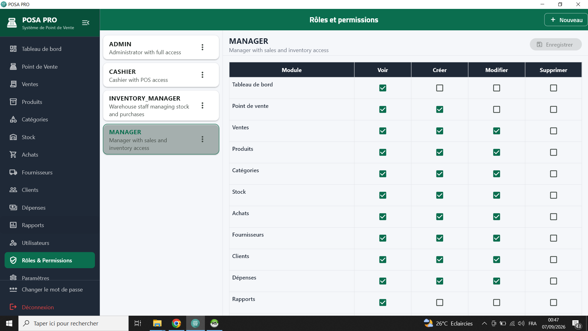 Utilisateurs et permissions